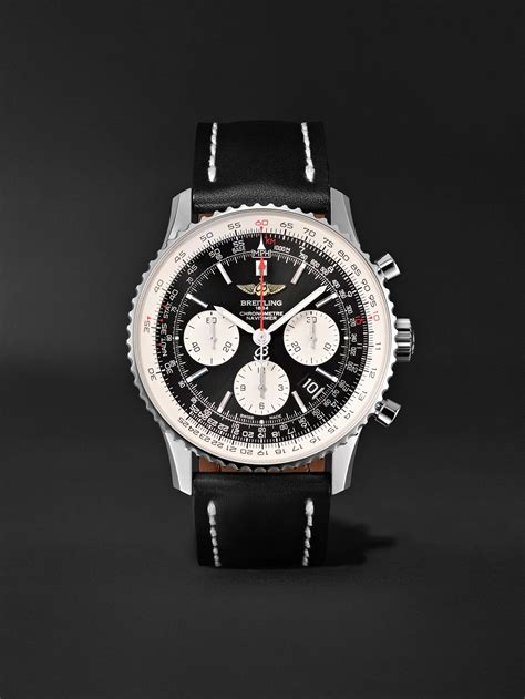 breitling men's ab012012 bb01 navitimer chronograph stainless steel watch|breitling navitimer black dial.